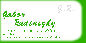 gabor rudinszky business card